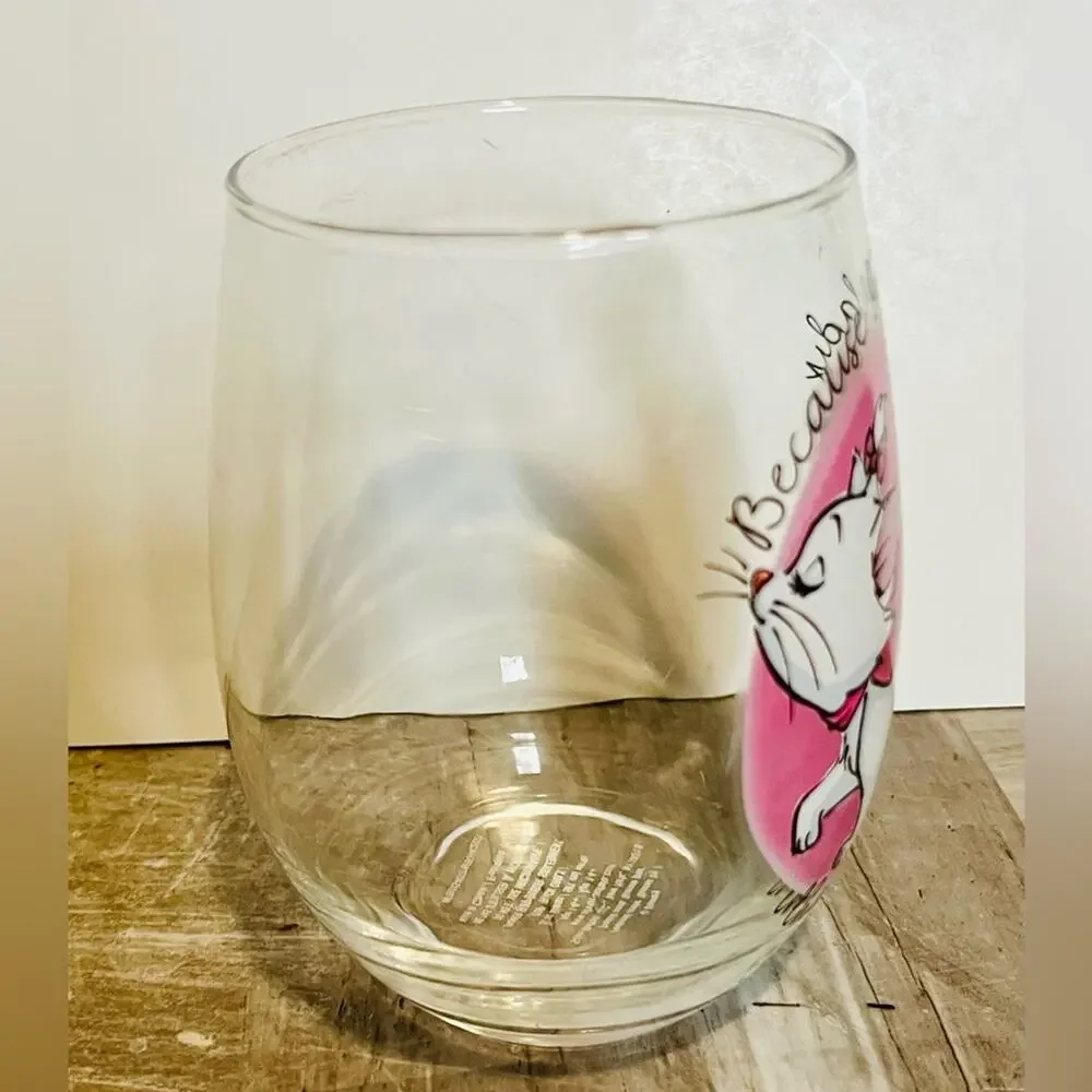 Disney The Aristocats Marie stemless glass